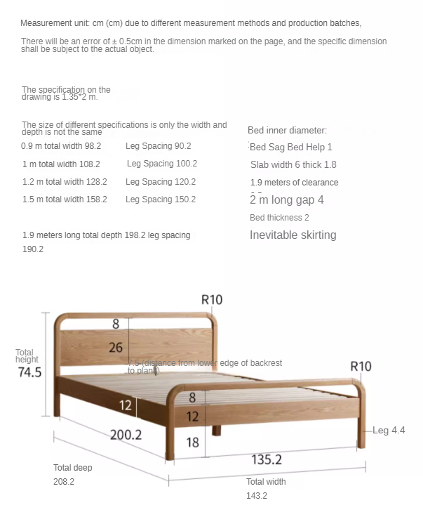 Oak Solid Wood Children's Single Bed