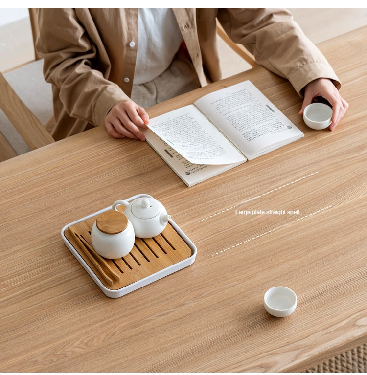 Oak, Ash solid wood tea maker integrated tea table