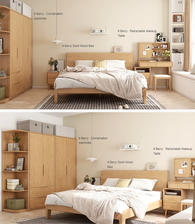 Ash solid wood wardrobe modern::