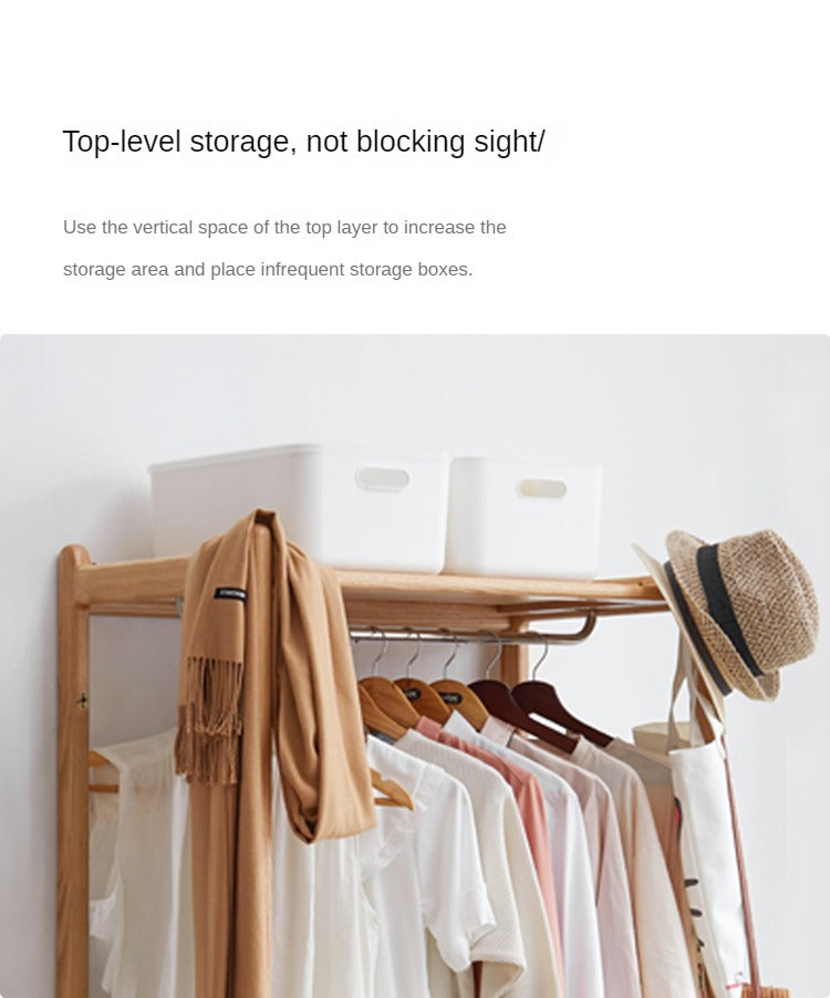 Oak solid wood rack integrated clothes hanger