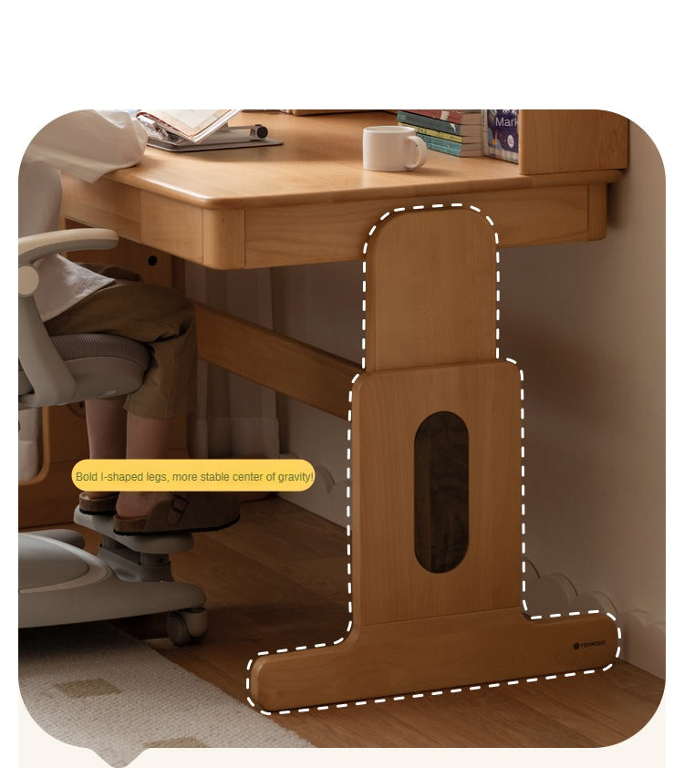 Beech Solid Wood Children's Lifting Desk