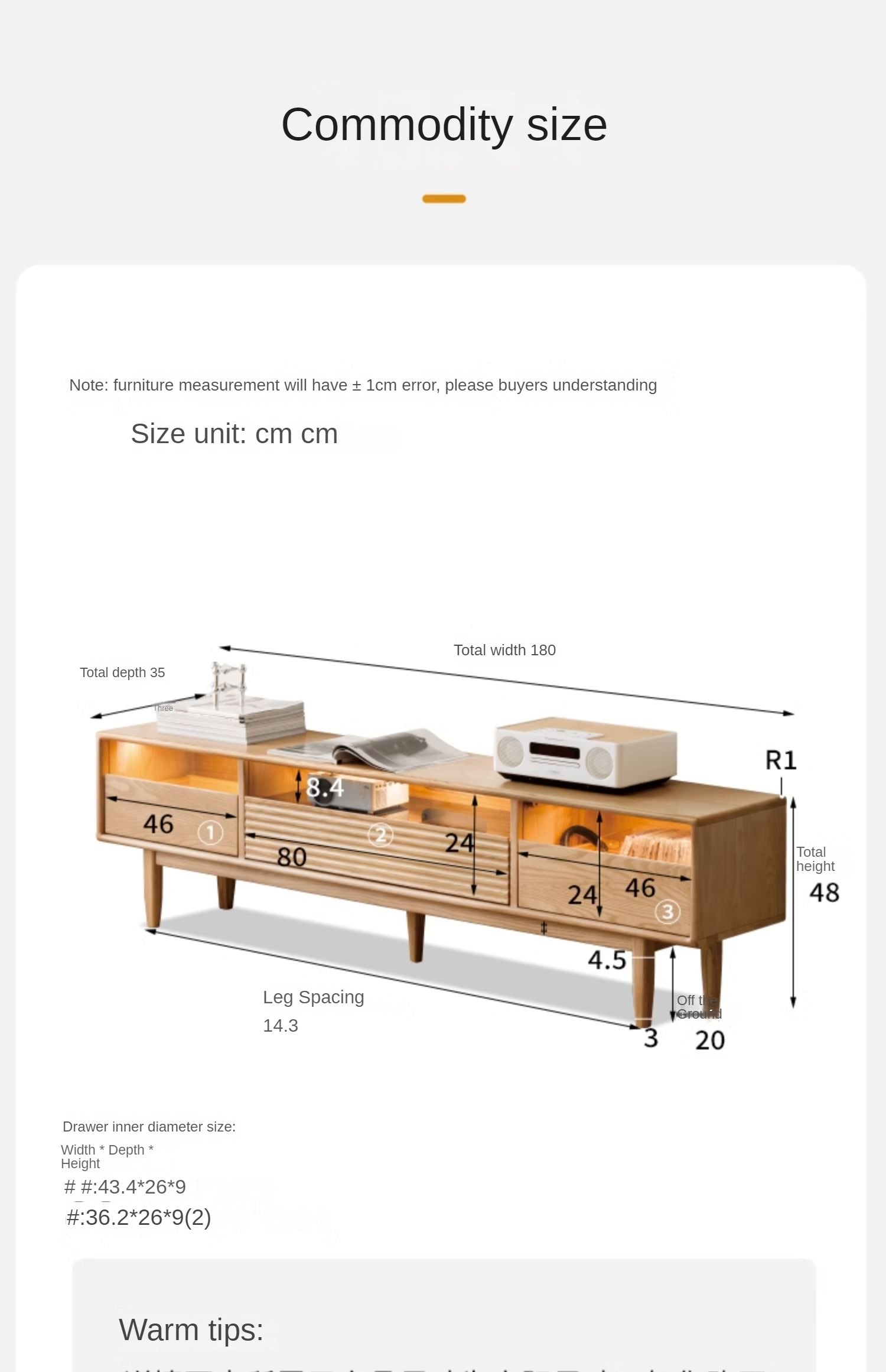 Ash Solid Wood Floor Modern Rock Board TV Cabinet