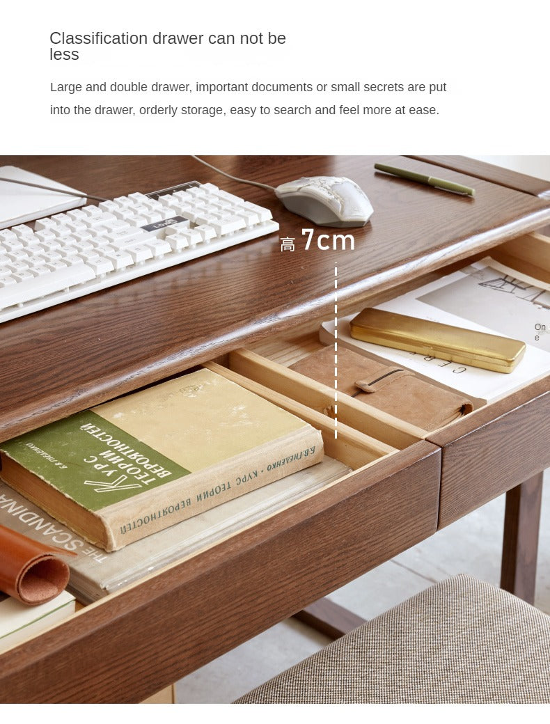 Oak Solid wood modern combination desk-