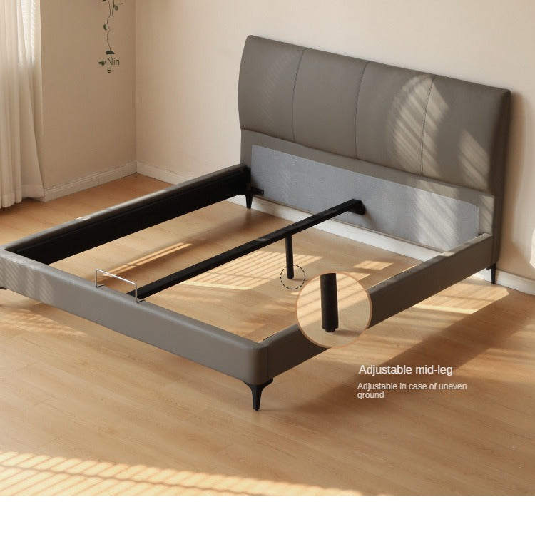 Leather curved design bed "_)