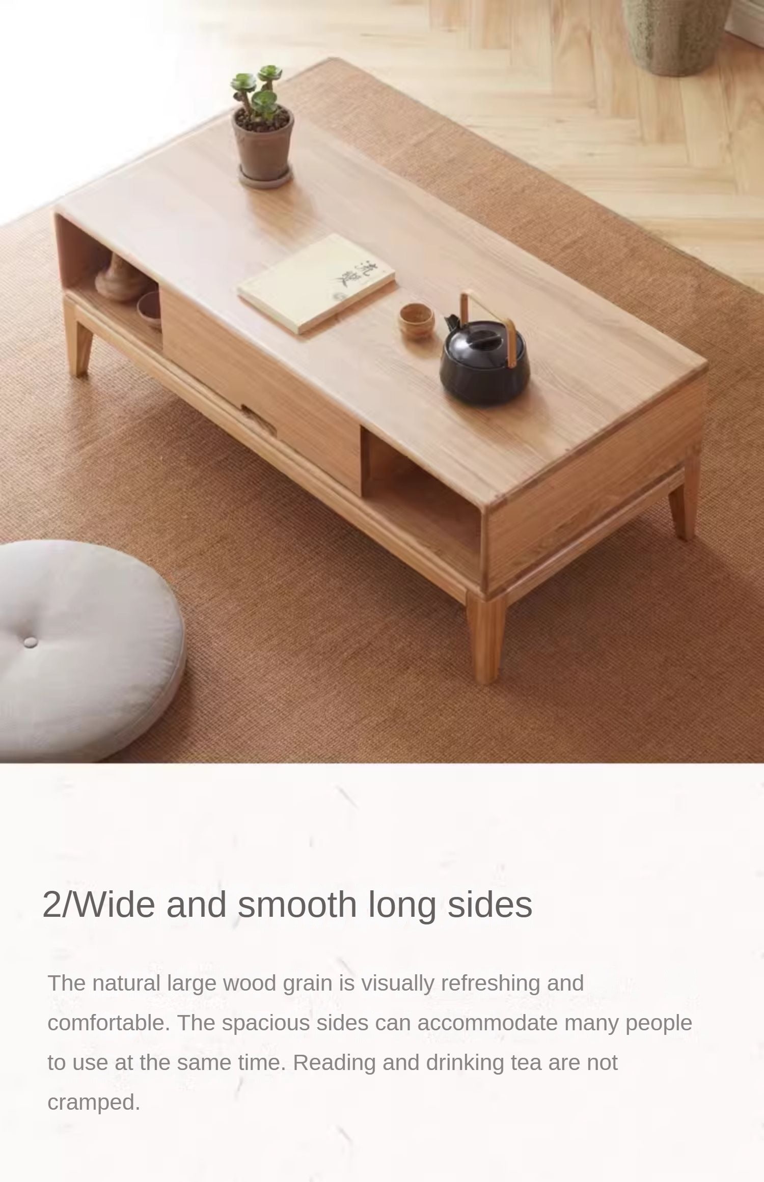 Ash solid wood new style modern Nordic coffee table