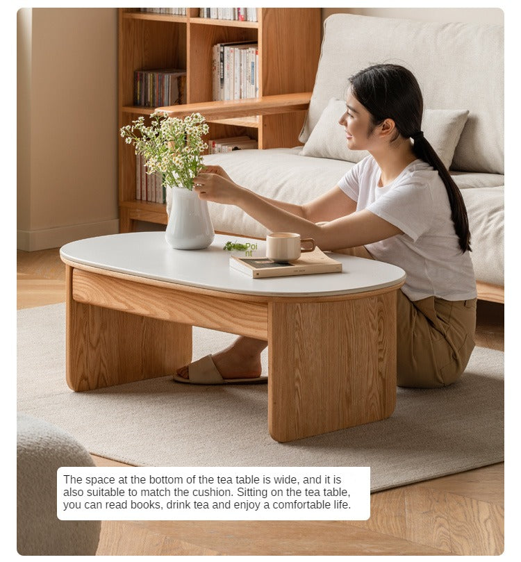 Oak Solid Wood  Storage coffee table"