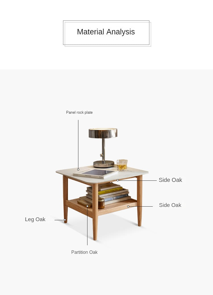 Oak Solid Wood rock slab Tea Table "