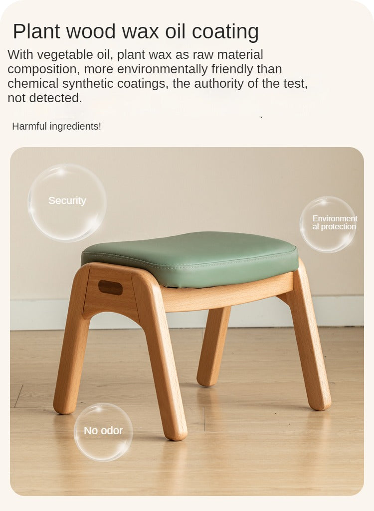 Beech Solid Wood Modern Small Stool