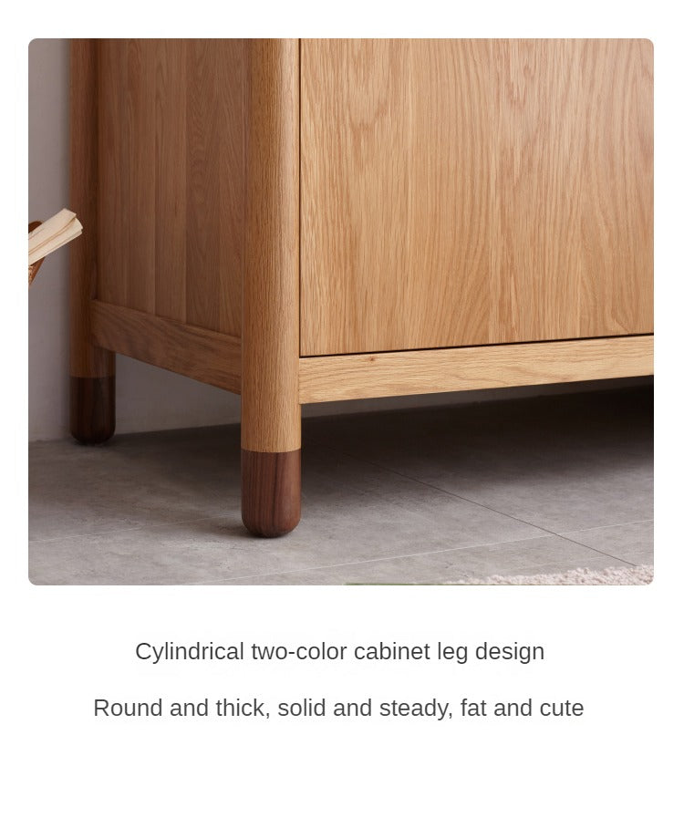Oak Solid Wood Children's Wardrobe Modern minimalist: