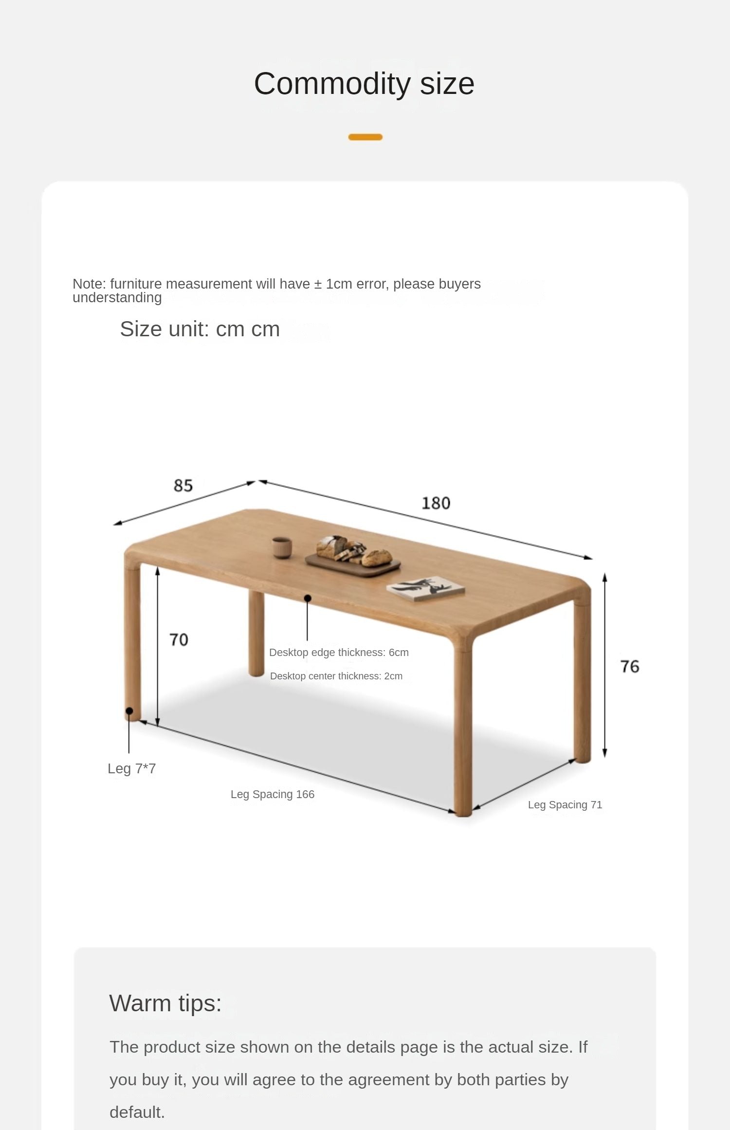 Ash Solid Wood Japanese Modern Dining Table