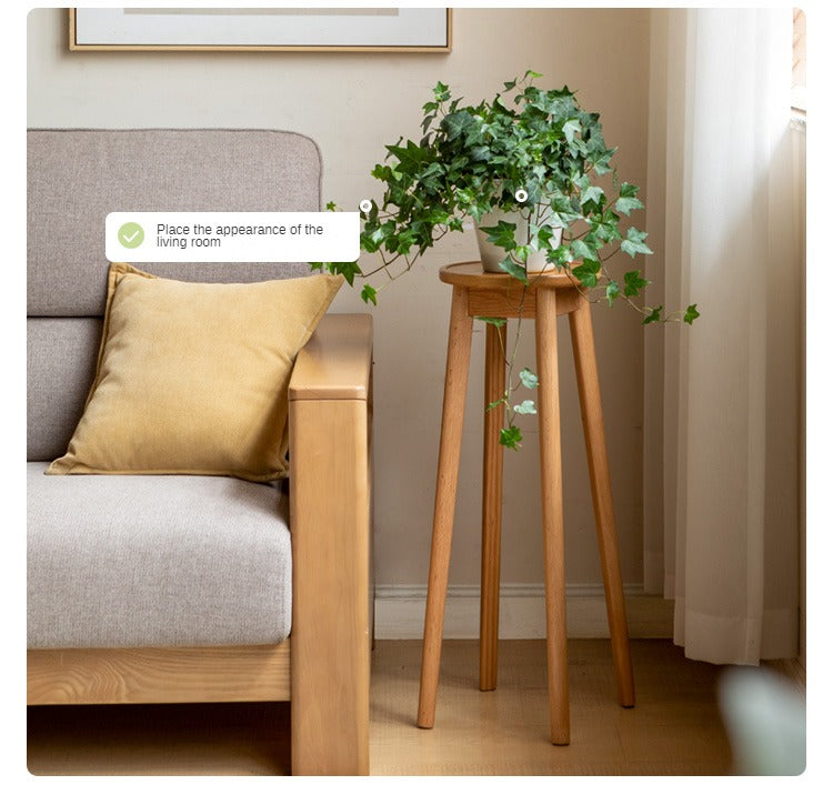 Oak solid wood modern small flower stand