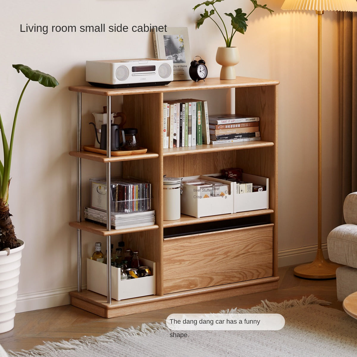 Oak solid wood bookcase modern simple study bookshelf