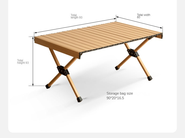 Wood roll store table