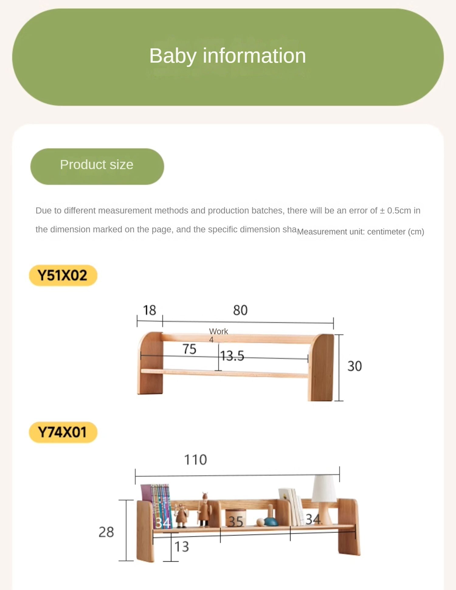 Beech, Oak Solid Wood Nordic Study Bookshelf