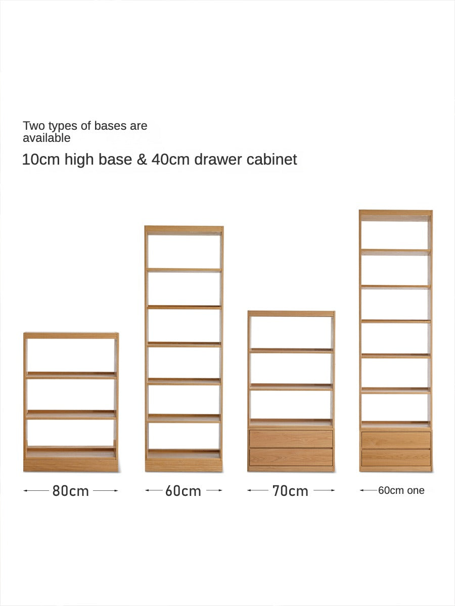 Oak solid wood Floor To Ceiling Bookshelves -