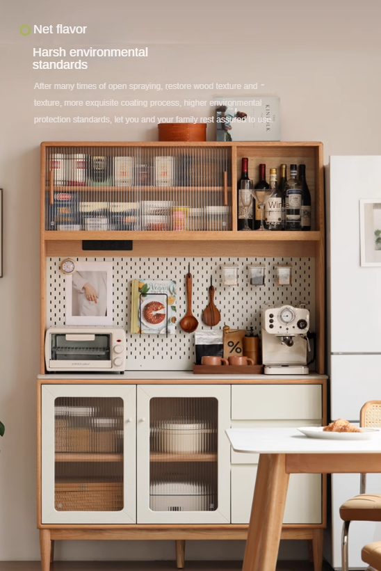 Oak Solid Wood Rock Board Sideboard