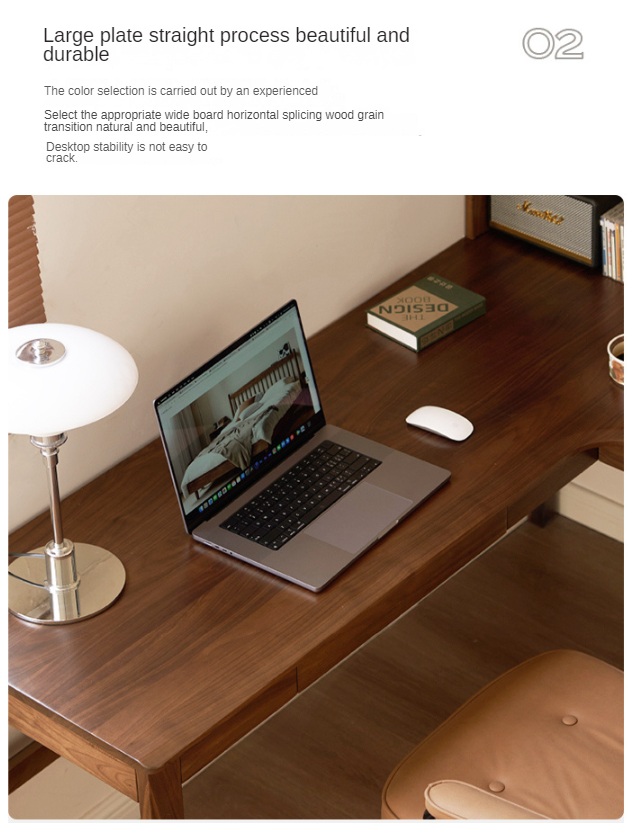 Oak Solid Wood Corner Desk Bookshelf