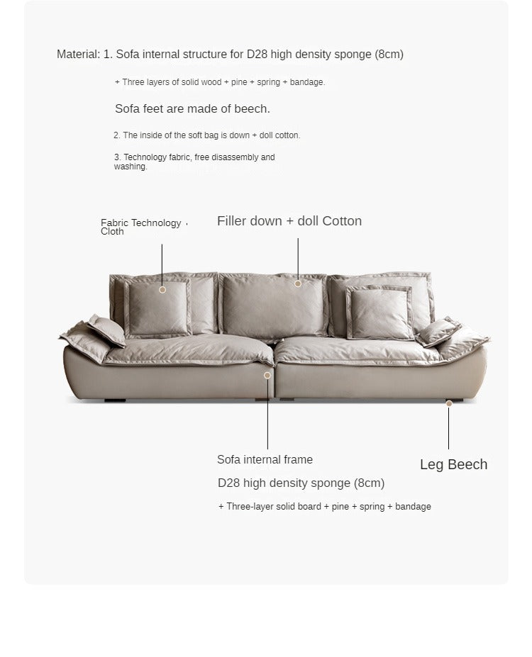 Technology Fabric Sofa Modern