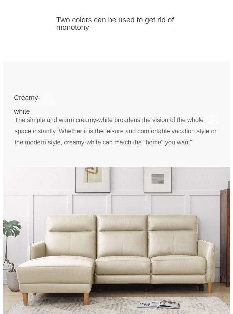 First-layer yellow cowhide leather sofa