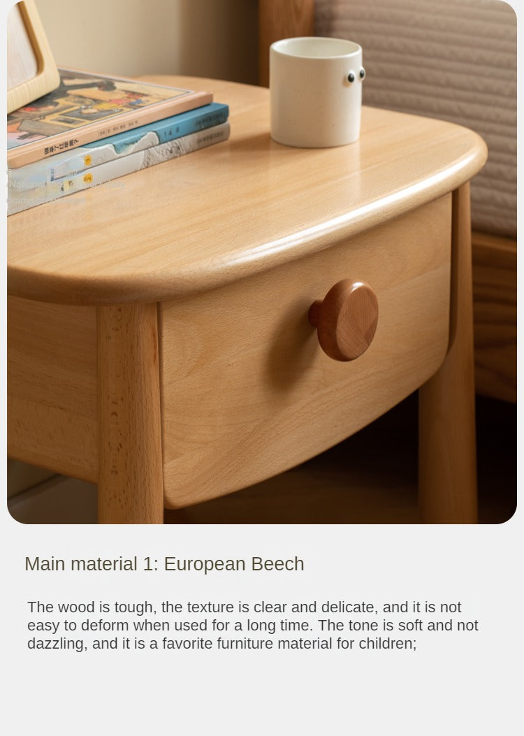 Beech solid wood kid's nightstand"