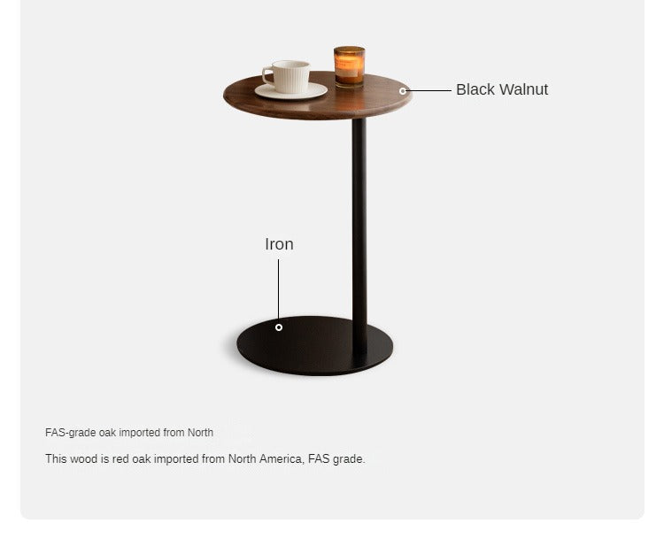 Black walnut, Oak solid wood side table modern-