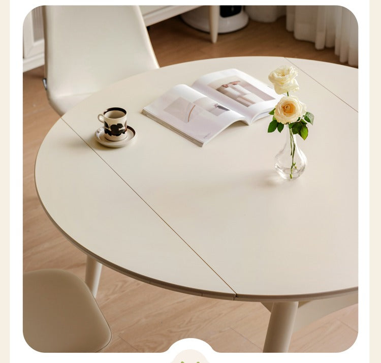 Poplar solid wood folding retractable rock plate  round table