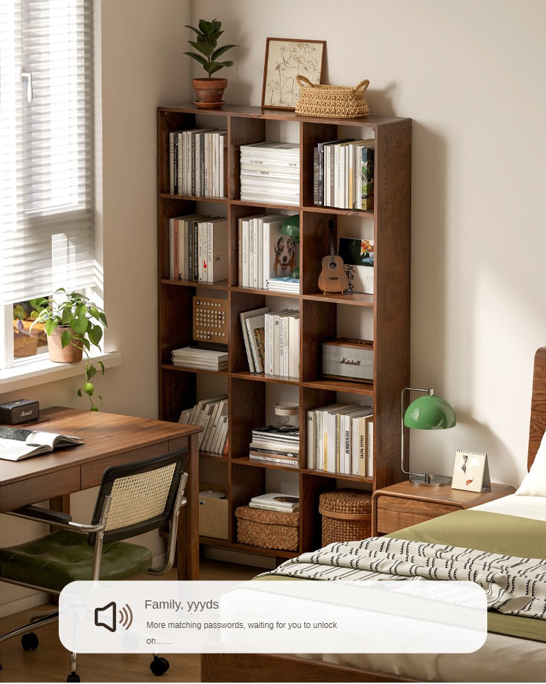 Oak, beech solid wood free combination bookshelf