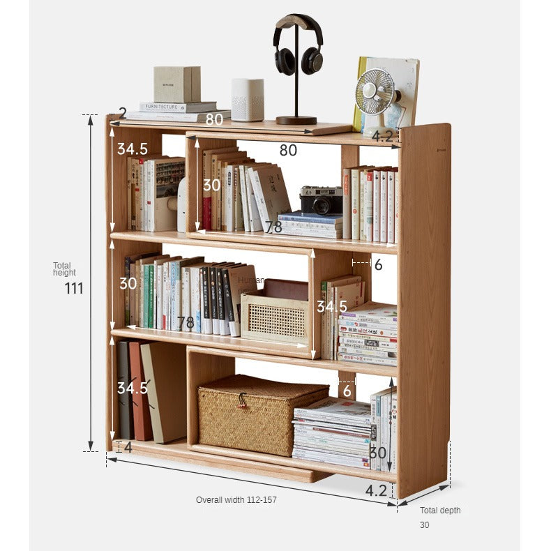 Oak solid wood bookshelf