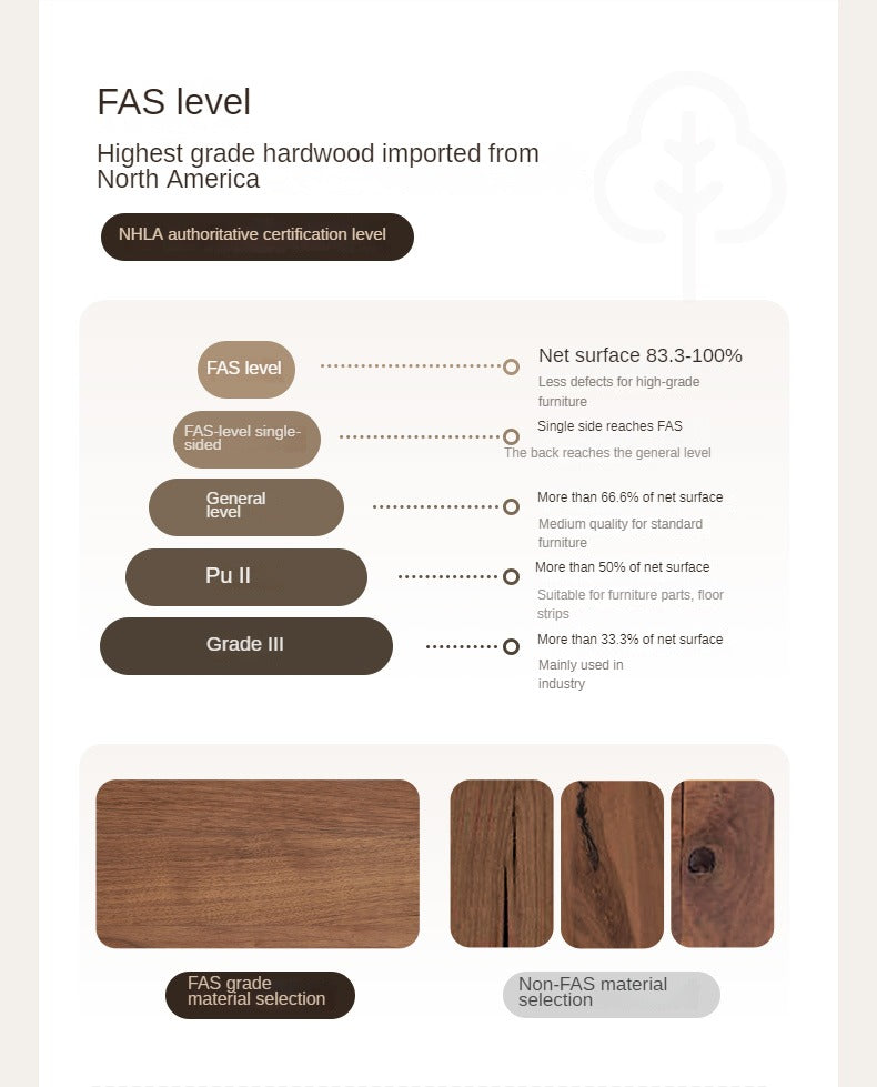 Black Walnut, Oak Solid Wood Modern Folding Dining Table