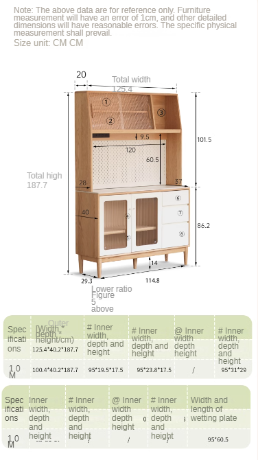 Oak Solid Wood Rock Board Sideboard