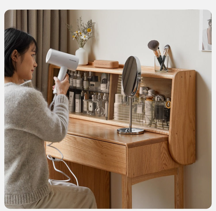 Oak Solid Wood Dressing Table Modern and Atmosphere