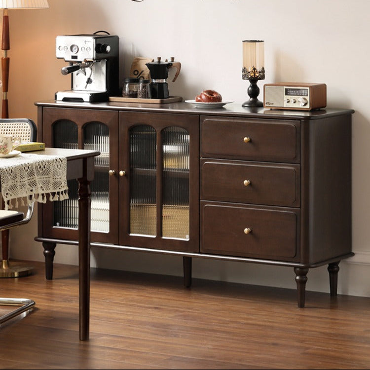 Solid Wood American Retro Dining Sideboard