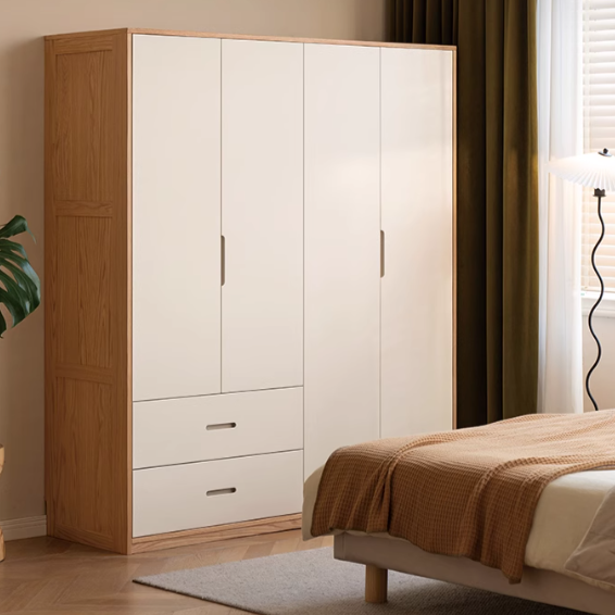 Oak Solid Wood Wardrobe Floor Combination Cabinet