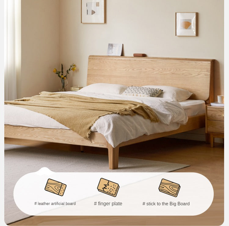 Bed Ash solid wood with socket"_)