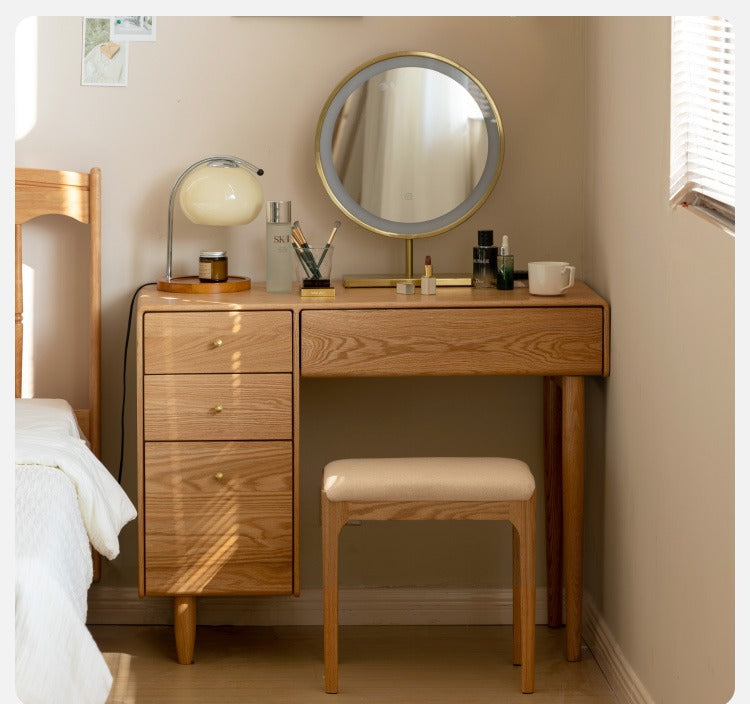 Oak Solid Wood Dressing Table Modern and Atmosphere