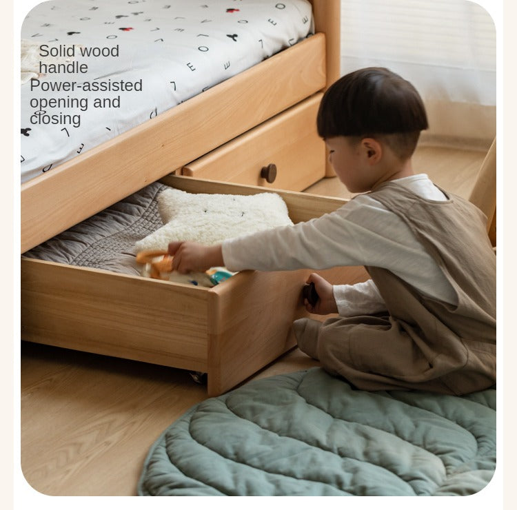 Beech solid wood children's multifunctional bed