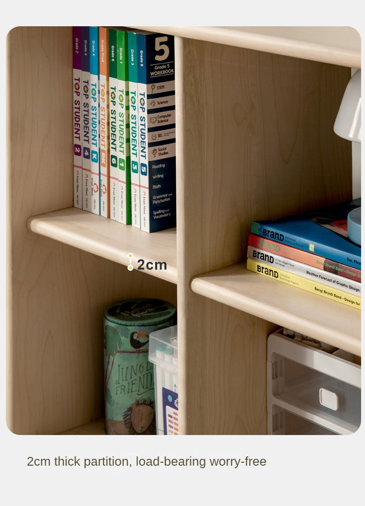 Berch solid wood bookshelf children's  home storage rack lattice cabinet toy cabinet"