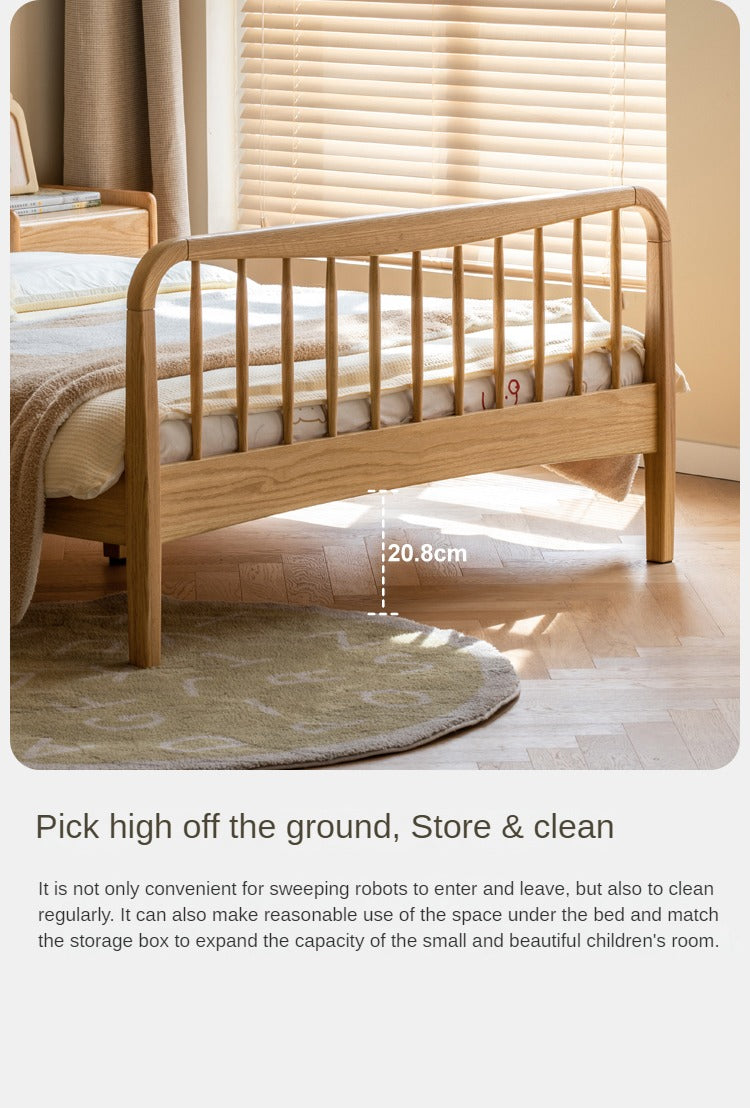 Oak Solid Wood Children's High Head Windsor Bed