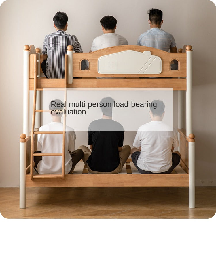 Rubber Solid Wood Children's Bunk Bed