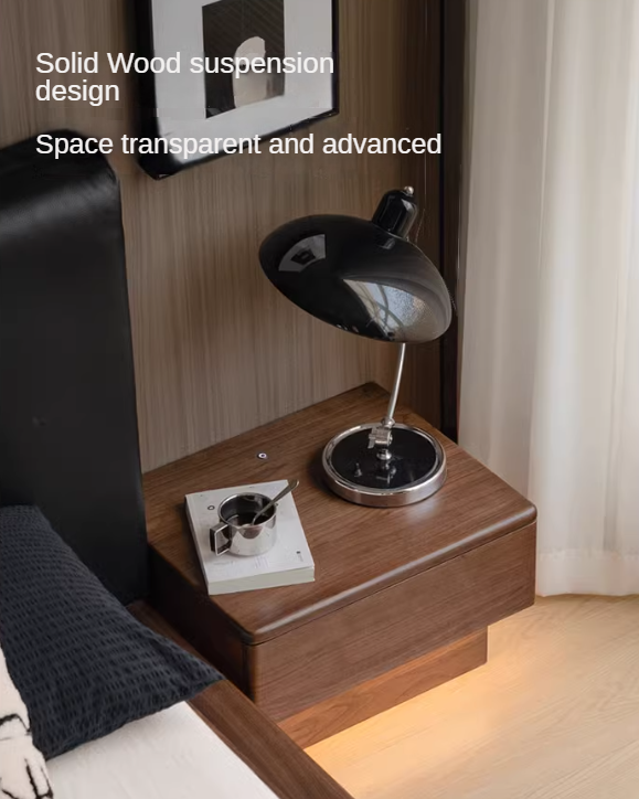 Black Walnut  Solid Wood Modern Floor-standing Nightstand