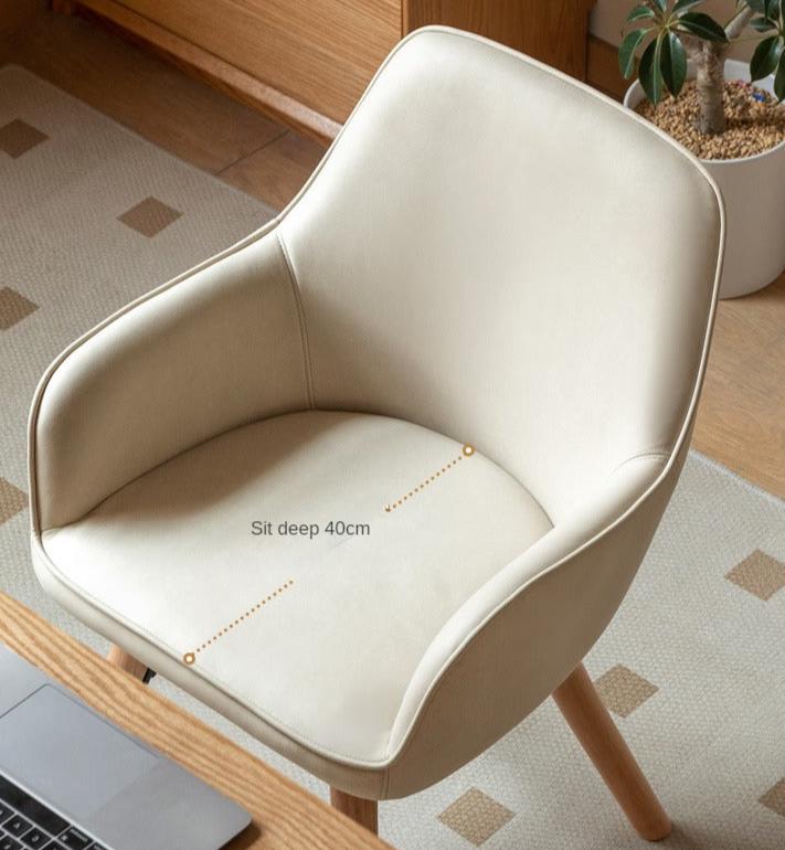 Beech Solid Wood Technological Cloth Soft Back Chair