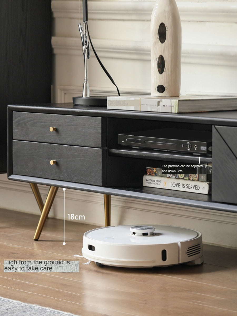 Chic sloping patterns TV stand Oak solid wood"+