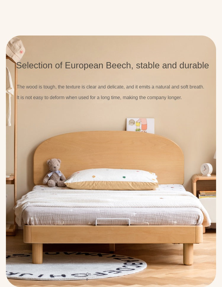 Beech Solid Wood Modern Children's Single Bed