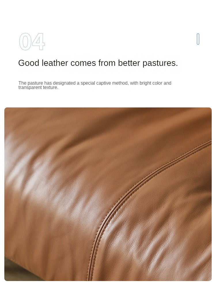 Organic leather sofa first layer down cowhide sofa