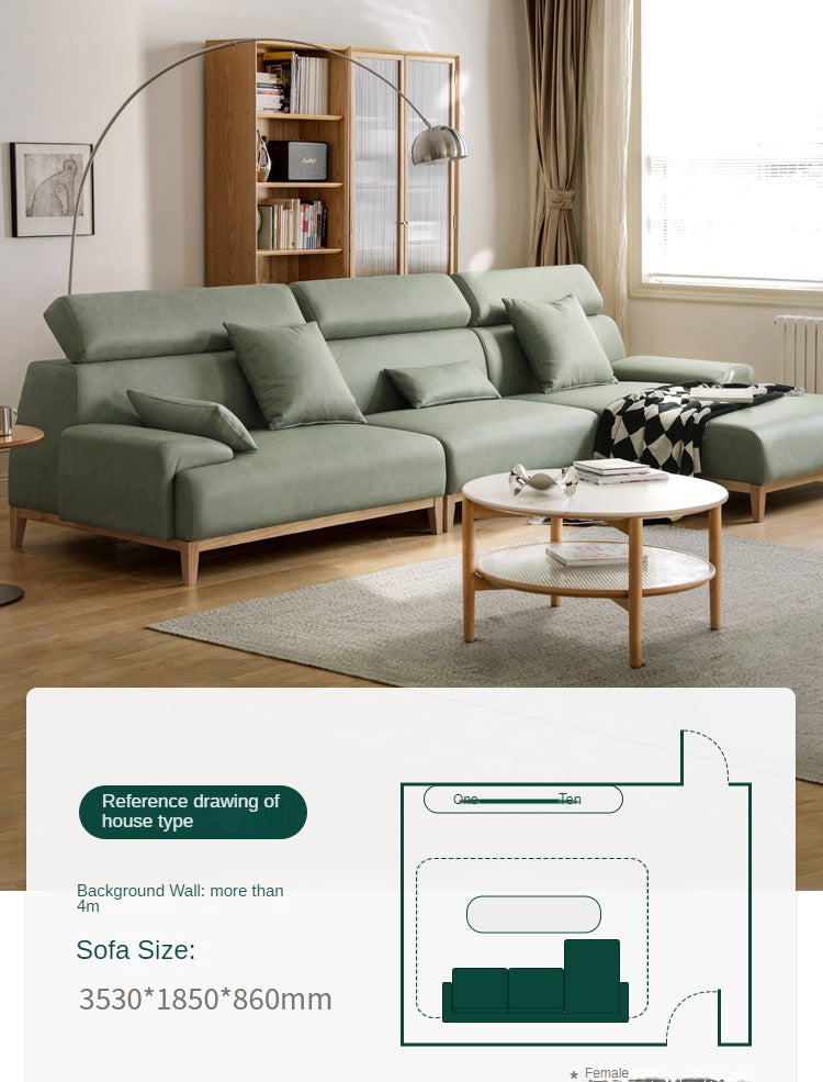 Fabric Combination High Back Sofa