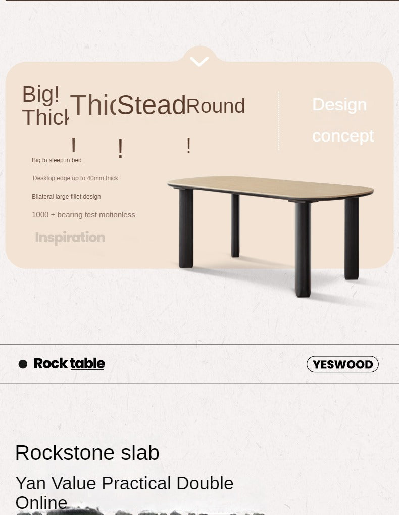 Oak Solid Wood Dining Table Modern Minimalist