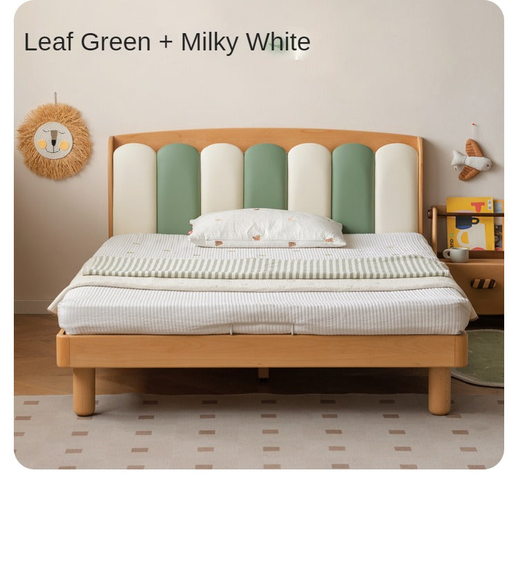 Beech Solid Wood Soft Single Kid's Bed