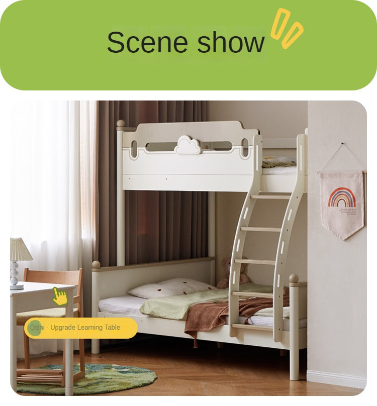 Beech solid wood children's bunk bed