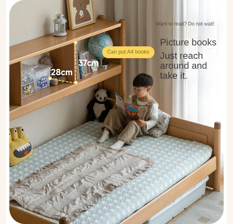 Beech solid wood children's multifunctional bed