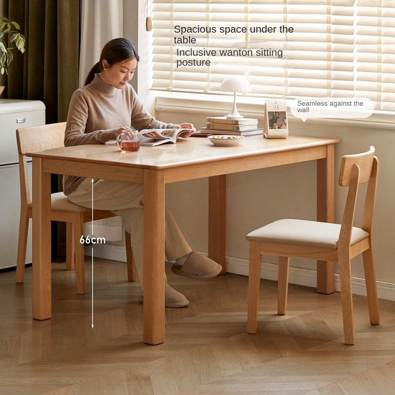 Beech solid wood modern simple dining table